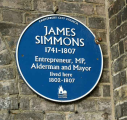 6  James Simmons' blue plaque near the bridge