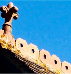 decorated finial and ridge tiles in New Dover Road