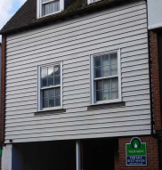 Weather boarding – St Dunstan's, by Londis shop