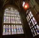 1 view south across SW transept - Christopher Whall window on the right
