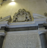 broken pediment – Sir John Finch memorial, St Martin's church 