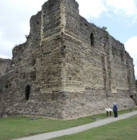 massive clasping buttress on Canterbury castle