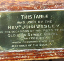 9  table used by Wesley (?)