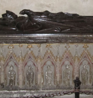 Weepers on tomb of Archbishop Peckham, d. 1292, cathedral Martyrdom