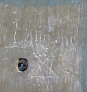 1  Lanfranc name etched on north east transept wall