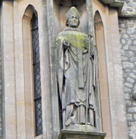Ancaster stone statue of St Thomas