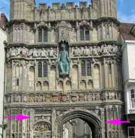 Pilasters flanking the Christ Church gates