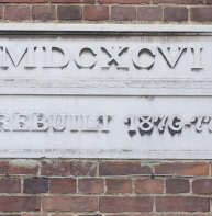stones at rear of Congregational church – 1696 (original) and 1876/7 (rebuild)