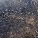 2-outline of John's foot in cloisters