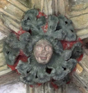 4   man with garland - cloister south walk - early 15th century 