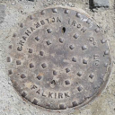 from Falkirk (Grahamston Iron Co Ltd) - in Stour Street - a manhole cover
