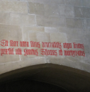 5-Latin text over door to cloisters