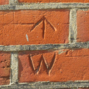 Wall lettering  –  Edward Road, possibly showing a water supply