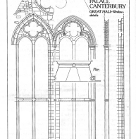 plate tracery formerly in Archbishop's Palace Canterbury