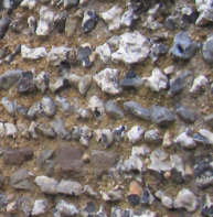 herring bone flint work at St John's almshouses, Northgate