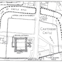 1  plan showing location of original castle ditch