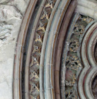 Dogtooth – Martyrdom doorway, Cathedral cloisters
