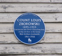1  Blue plaque in St Radigund Street