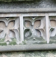 Quatrefoils – Cathedral exterior north-west wall