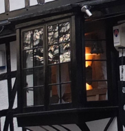 Tudor window – Old Weavers, St Peter's Street, by the Stour bridge