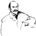 2  Lithograph of Walter Pater by William Rothenstein