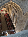 previous position of organ console seen from above