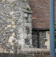 Diagonal buttress – St Peter's church, St Peter's Street