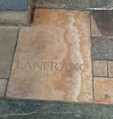 2  Lanfranc stone on north east transept floor