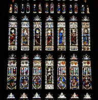 Perpendicular tracery in nave west window