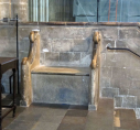 1  stone chair of Ostiarius (guardian) of the Choir