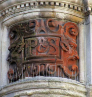 decorated brick work on Santander bank - High Street