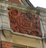 decorated brick work on Santander bank - High Street