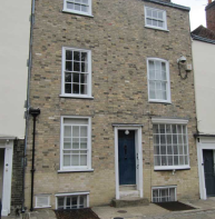 Cathedral precincts house with a mix of mathematicals and bricks