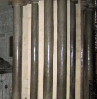 Purbeck marble columns in the Cathedral corona
