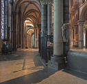 1  south aisle looking west - Coligny tomb on right