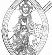 drawing of the Gabriel chapel Christ and vesica