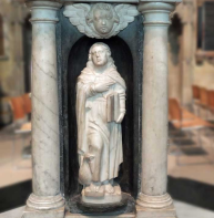 Evangelist symbol – John with an eagle, cathedral font