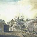 3  mid 18th century view of Radigund footbridge and ford
