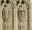 1  Anselm (on left) beside Cranmer on the outside of the s w porch