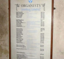 4  list of organists