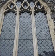 intersecting tracery in St Peter's church