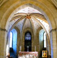 ribbed 8 panel vault - Jesus chapel in Cathedral crypt