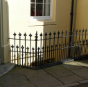 domestic railings in Adelaide Place - overview