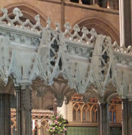 Drop tracery – Tomb of Archbishop Sudbury, cathedral