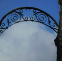 decorated arch in Dane John (missing its lamp!)