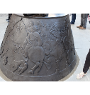 3.  The large plinth depicts pilgrims mentioned in the Canterbury Tales 