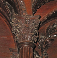Corinthian capital – above Choir stalls, Cathedral