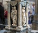 3  base of font with four evangelists