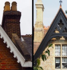 decorative bargeboards in Dane John (left) and in London Road (right)