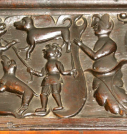5  carved frieze of bear baiting